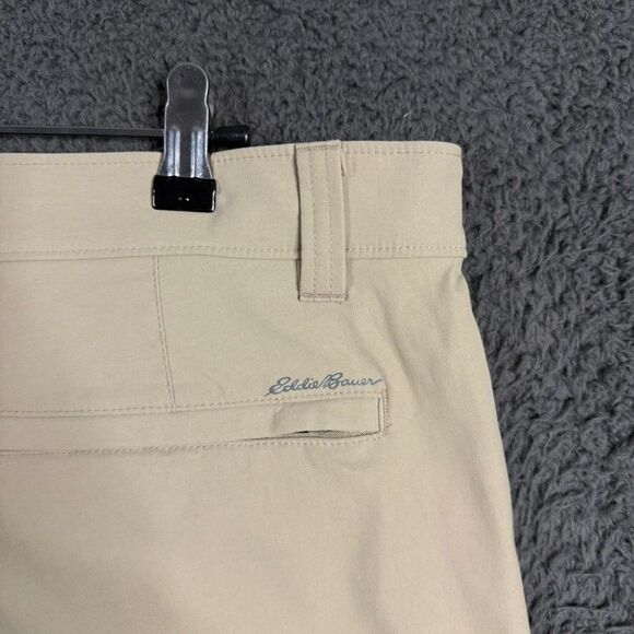 Eddie Bauer Pants Mens 33x34 Beige Travex Straight Fit Stretch Outdoor Hiking - Picture 11 of 16